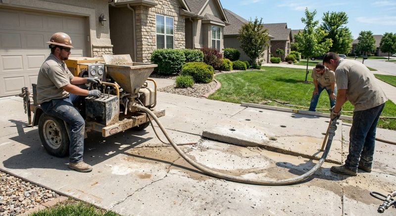 Sunken Driveway Lifting in San Antonio, TX